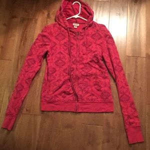 Pink/red zip up hoodie